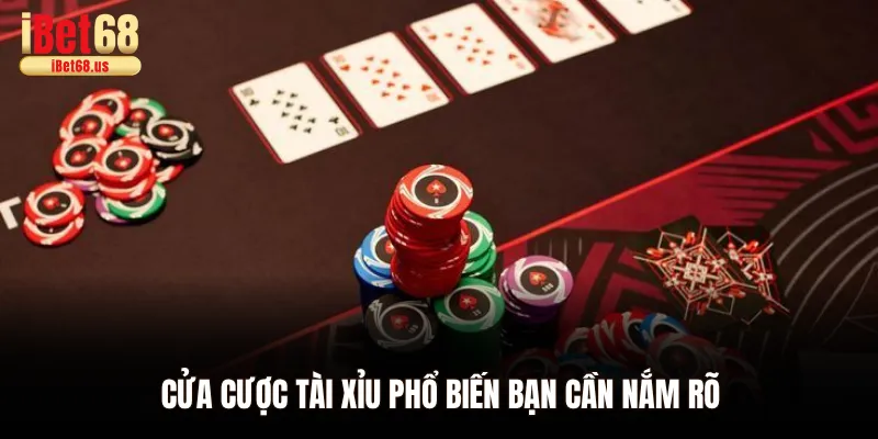 Cửa cược Tài Xỉu phổ biến bạn cần nắm rõ